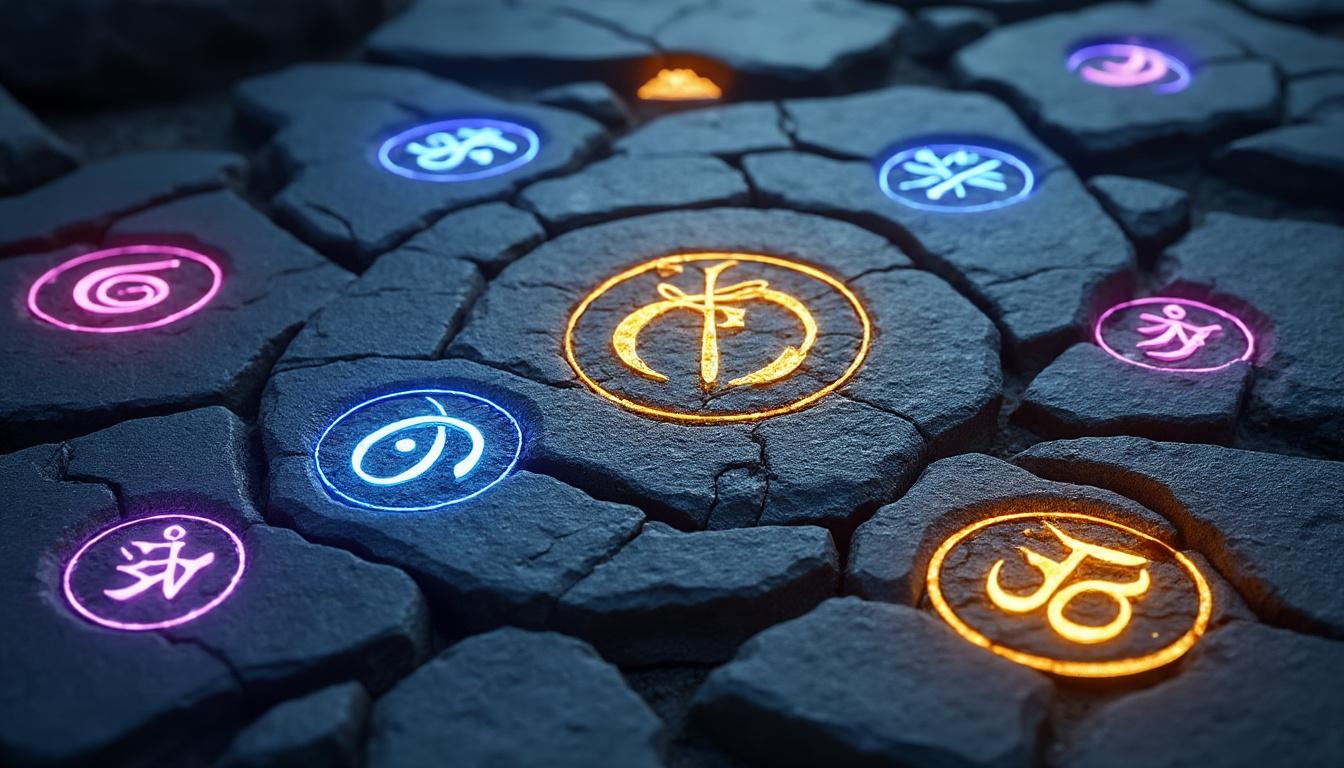 découvrez le mystère des symboles spirituels anciens, déchiffrez leur langage caché et explorez leur pouvoir vibratoire pour une connexion profonde à votre spiritualité.